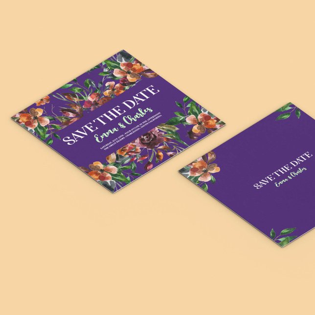 Dark Wild Blume Save the Date Einladung (Von Creator hochgeladen)