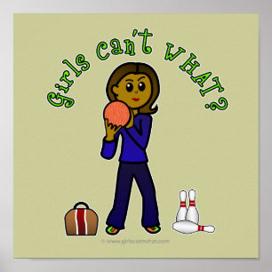 Dark Womens Bowling Poster