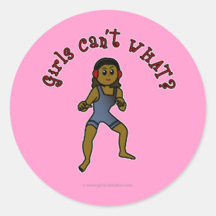 Dark Womens Wrestling Runder Aufkleber