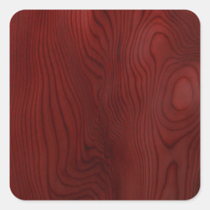 Dark Wood Grain Quadratischer Aufkleber