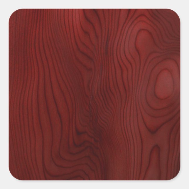 Dark Wood Grain Quadratischer Aufkleber (Vorderseite)