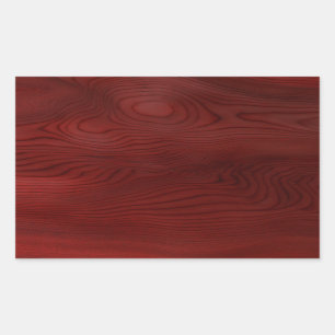 Dark Wood Grain Rechteckiger Aufkleber