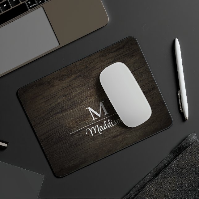 Dark Wood Panel Custom Mousepad (Von Creator hochgeladen)