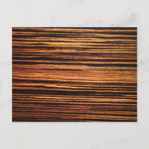 Dark Wood Veneer Postkarte