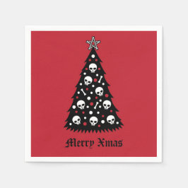 Dark Xmas Tree Serviette