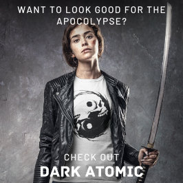 Dark Yin Yang Vampire Skull Religious Symbol T-Shirt