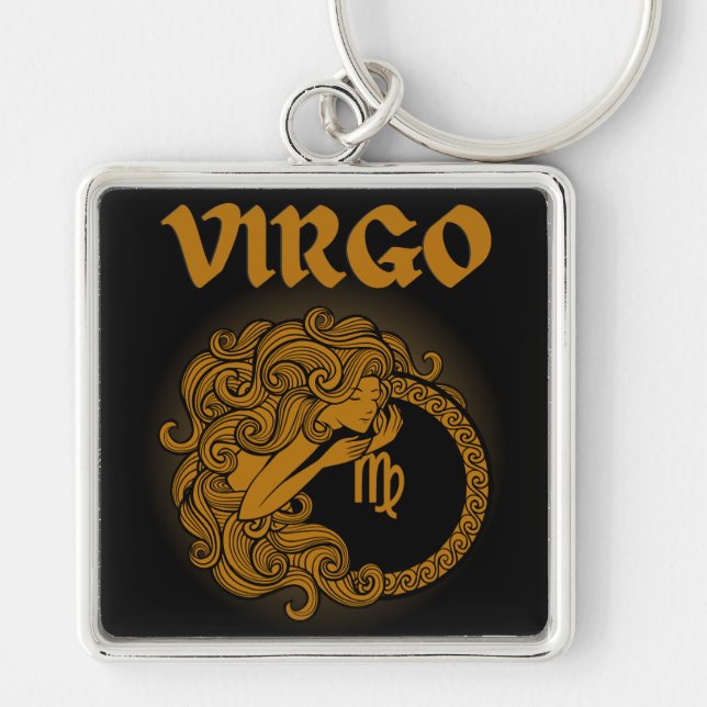 Dark Zodiac - Virgo | Medieval Astrology Art Schlüsselanhänger (Vorne)