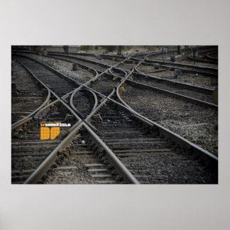 Darkfield train tracks poster