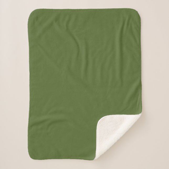 DarkOliveGreen Sherpadecke (Vorderseite)