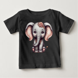 Darla the Elephant Baby Tee - Dreamy Portrait