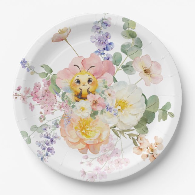 Darling Bee Paper Plate Pappteller (Vorderseite)