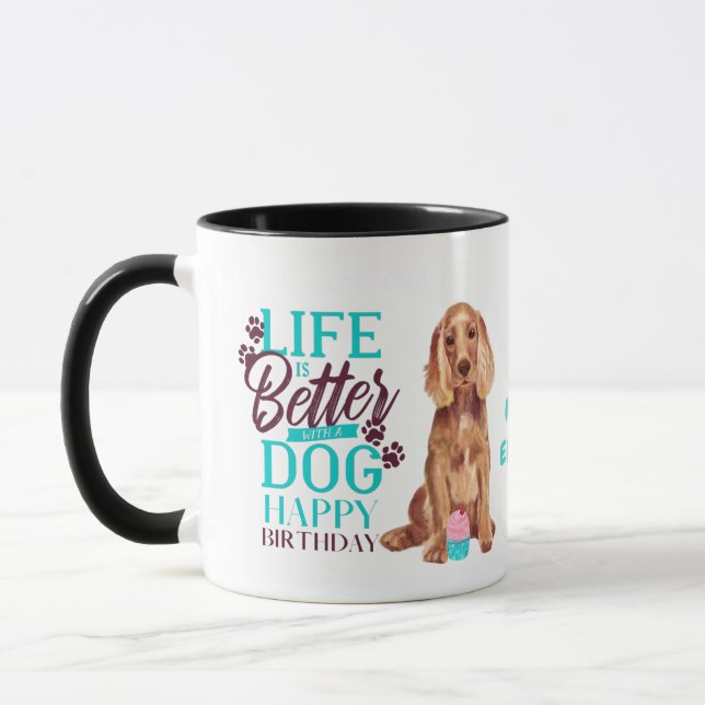 Darling Cocker Spaniel Hund Lieben MAMA Geburtstag Tasse (Links)
