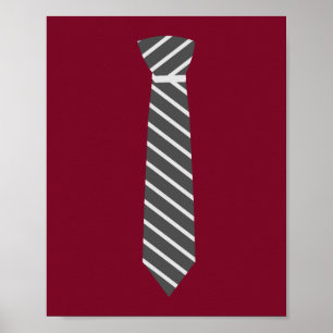 Darling Dapper Grau-Krawatte Kinderzimmer Mauer Ar Poster