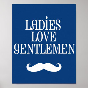 Darling Dapper Ladys Liebe Gentlemen Kinderzimmer  Poster
