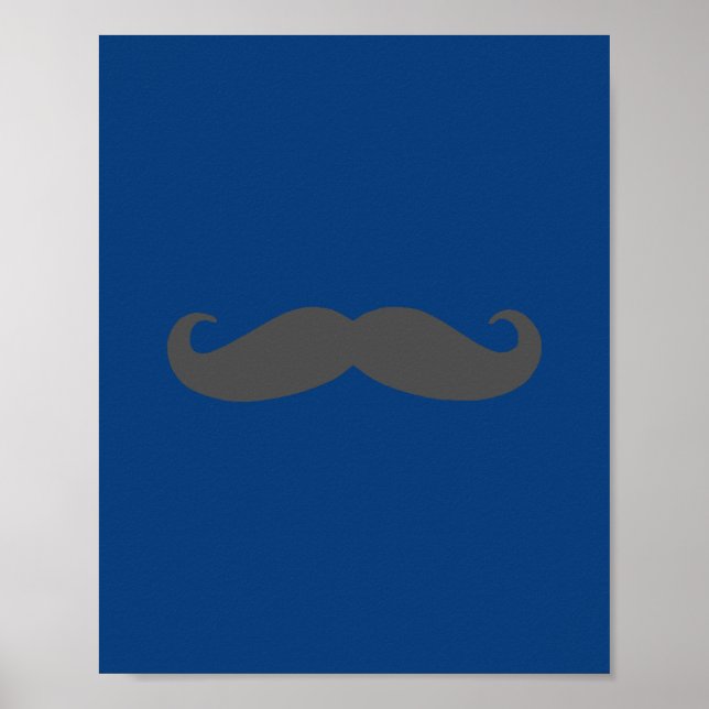 Darling Dapper Mustache Kinderzimmer Wall Art Poster (Vorne)