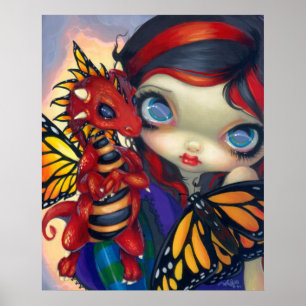 Darling Dragonling III ART DRINT Drachenfee niedli Poster