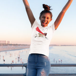 Darling Funny Super Biscuit Mops Masked Crusader T-Shirt