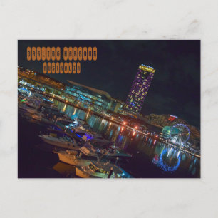 Darling Harbour bei Nacht Postkarte