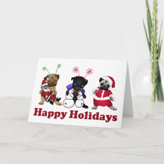 Darling Holiday Mops feiert Weihnachten