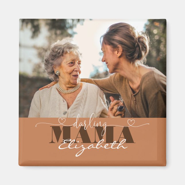 Darling Mama Foto Geschenk für Mama Magnet (Vorne)