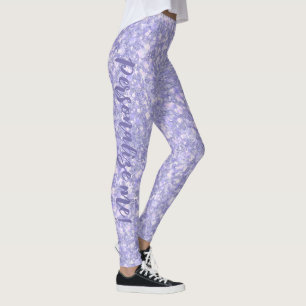 Darling Pale Lila Glitzer CUSTOM TEXT Leggings
