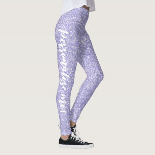 Darling Pale Lila Glitzer CUSTOM TEXT Leggings