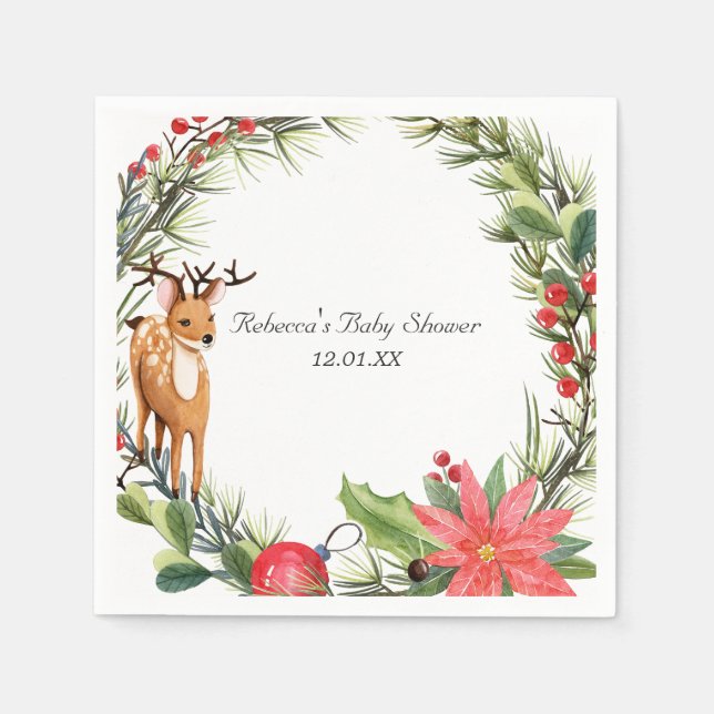 Darling Reindeer | Weihnachtsdusche Serviette (Vorderseite)