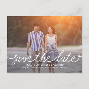 Darling Script EDITABLE COLOR Save the Date Postkarte