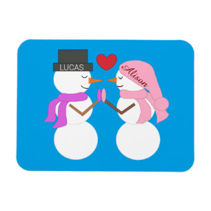 Darling Snowpeople in der Liebe: Blaugrün Magnet