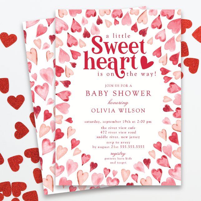Darling Sweetheart Baby Shower Einladung (Von Creator hochgeladen)