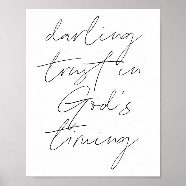 Darling Trust in Gottes Timing Poster (Vorne)