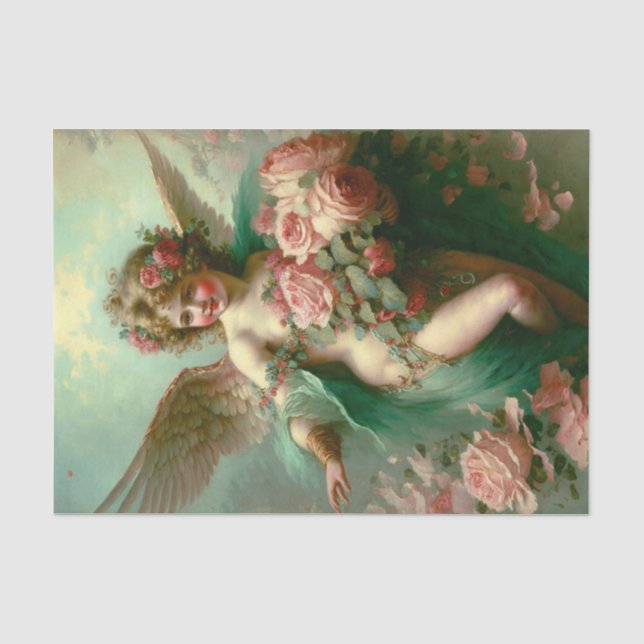 Darling Viktorianisch Cherub Tissue Paper Seidenpapier (Vorderseite)