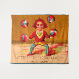 Darlington, Runk & Co., viktorianischer Kartenjong Wandteppich