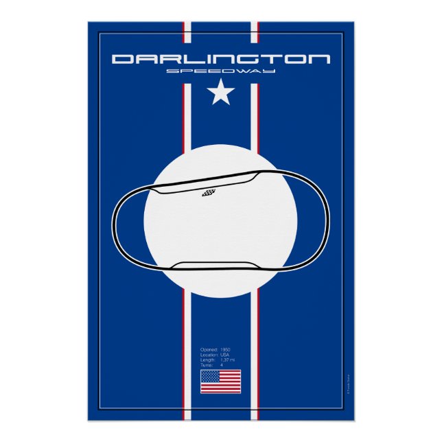 Darlington Speedway Poster (Vorderseite)