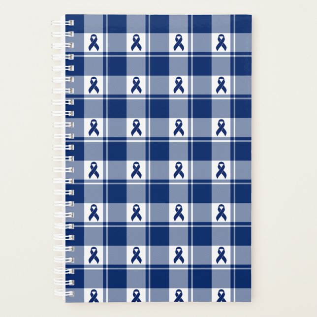 Darmkrebs-Bewusstseins-Kariertagebuch, Blau Planer (Vorderseite)
