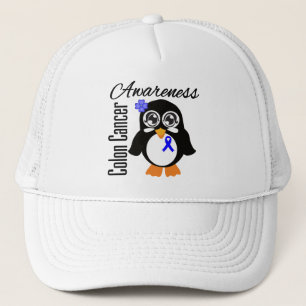 Darmkrebs-Bewusstseins-Pinguin Truckerkappe