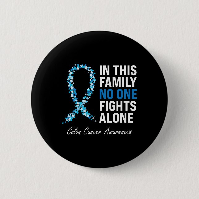 Darmkrebs Blauer Krebs Button (Vorderseite)