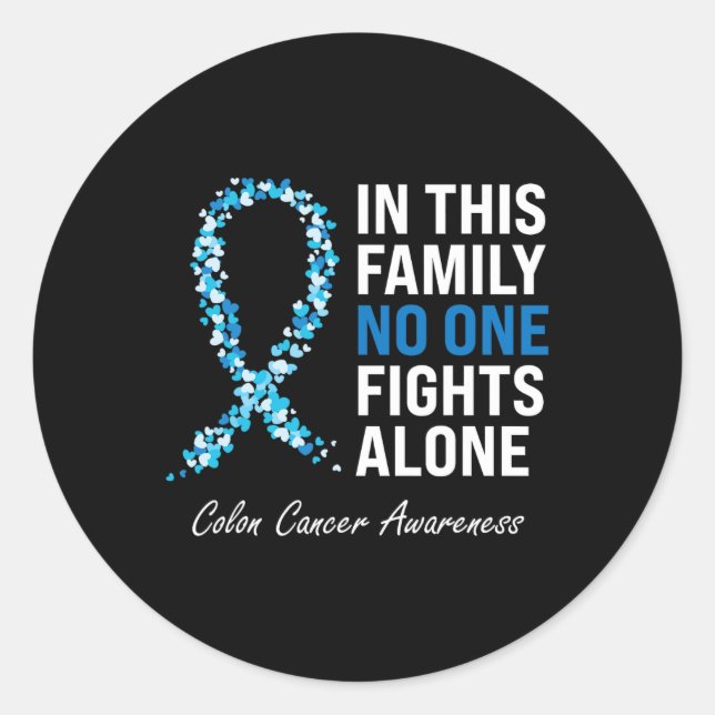 Darmkrebs Blauer Krebs Runder Aufkleber (Vorderseite)