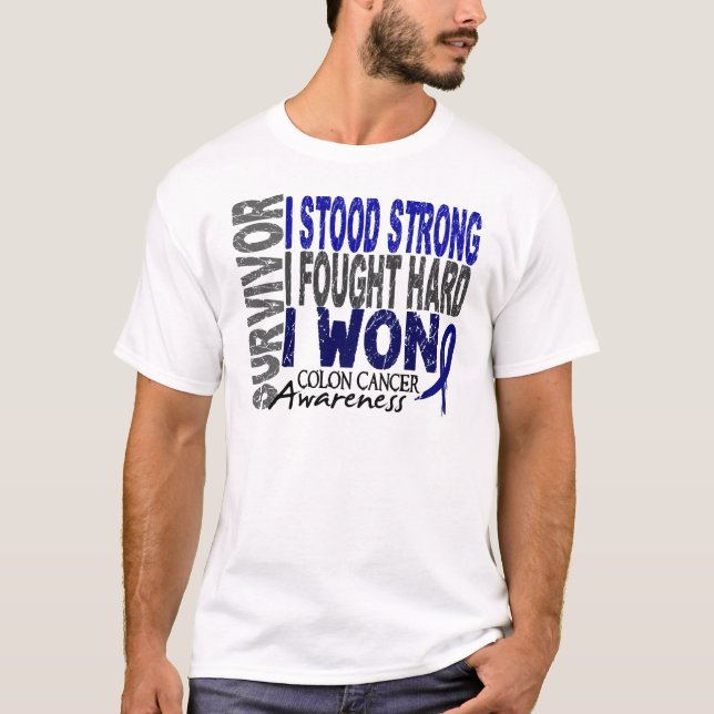 Darmkrebs-Überlebender 4 T-Shirt (Vorderseite)
