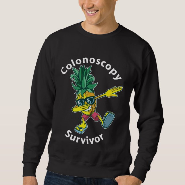 Darmkrebs-Überlebender   Dabbing-Ananas-Patient Sweatshirt (Vorderseite)