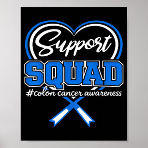 Darmkrebs-Unterstützungsteam Darmkrebsbewusstsein Poster