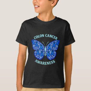 Darmkrebsbewusstsein Blaues Band Gesäß T-Shirt
