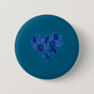 Darmkrebsbewusstsein Unterstützerteam Band Herz Button