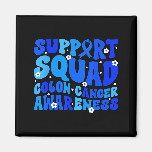 Darmkrebsbewusstsein Unterstützerteam Blau Magnet (Vorne)