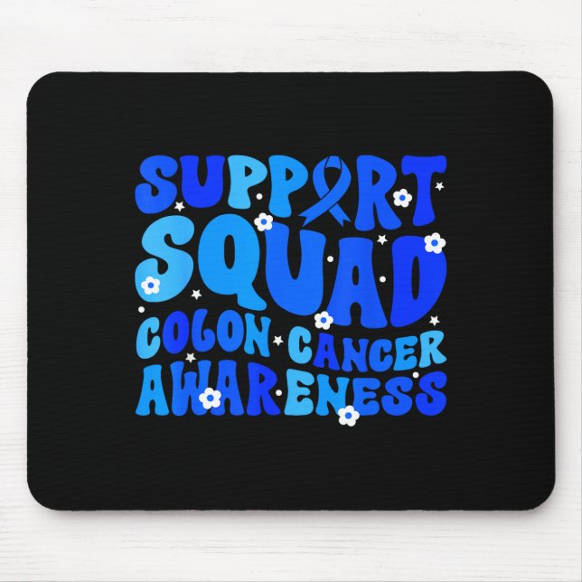 Darmkrebsbewusstsein Unterstützerteam Blau Mousepad (Vorne)