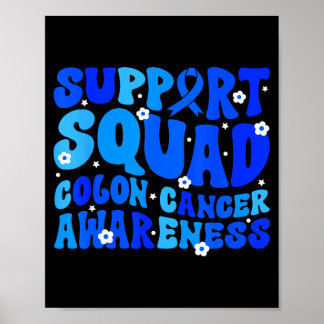 Darmkrebsbewusstsein Unterstützerteam Blau Poster