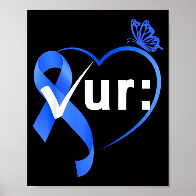 Darmkrebsmonat Bewusstseins Check Poster (Vorne)