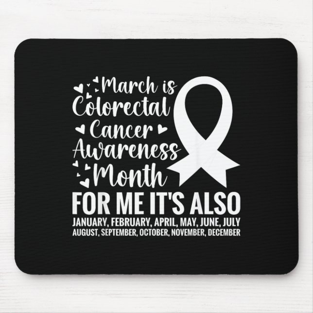 Darmkrebsmonat Darmkrebs Mousepad (Vorne)