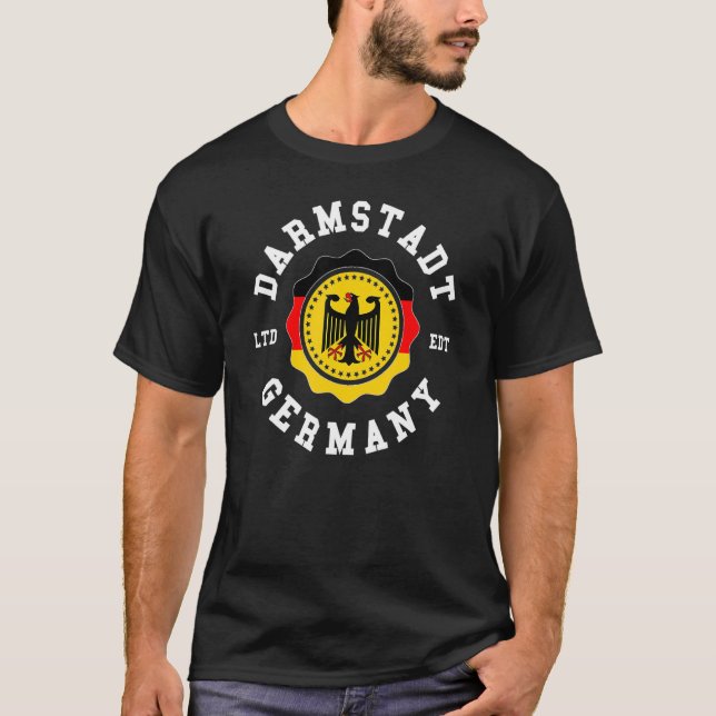 DARMSTADT Deutschland Abzeichen Vintag T-Shirt (Vorderseite)