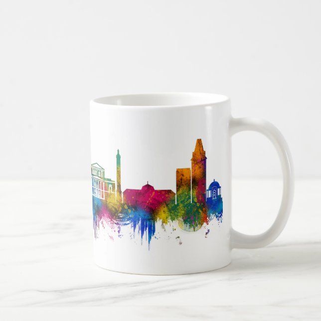 Darmstadt Germany Skyline Kaffeetasse (Rechts)